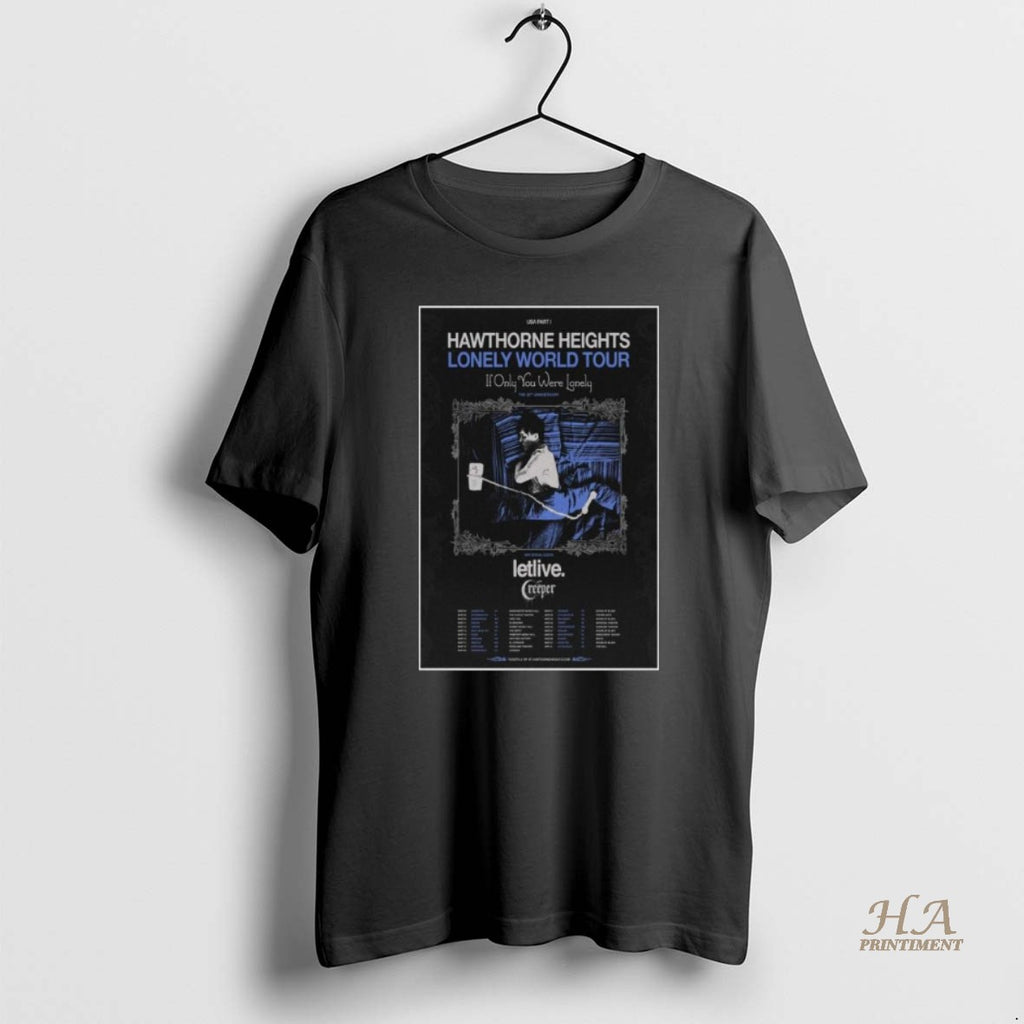 Official Hawthorne Heights Lonely World 2026 Long Sleve Shirt Hoodie Sweatshirt | PurePodTees.com