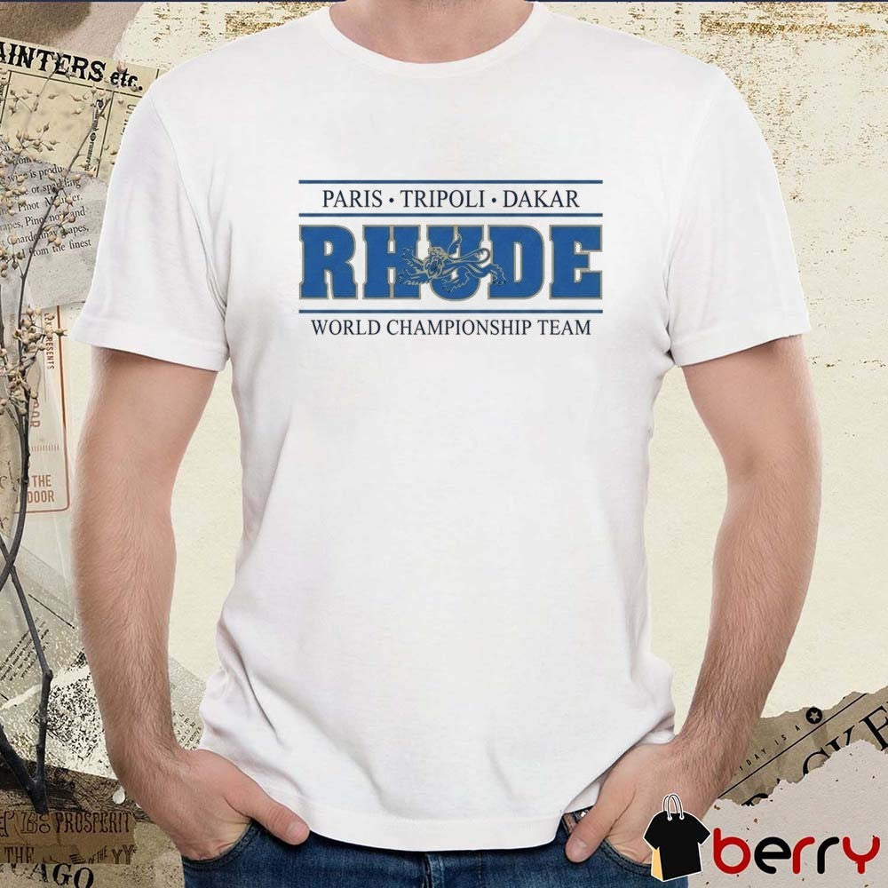 Heliot Ramos Paris Tripoli Dakar Rhude World Championship Team t-shirt