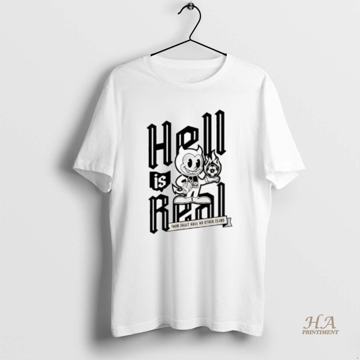Official Hell Is Real 2025 Lil Devil Thou Shalt Have No Other Clubs Shirt Hoodie Sweatshirt | PurePodTees.com