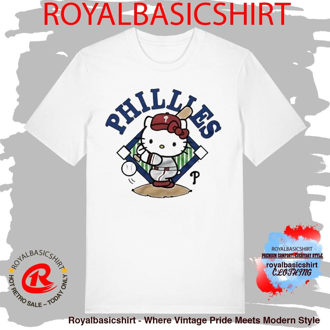 Hello Kitty x Philadelphia Phillies Swing Cartoon Shirt