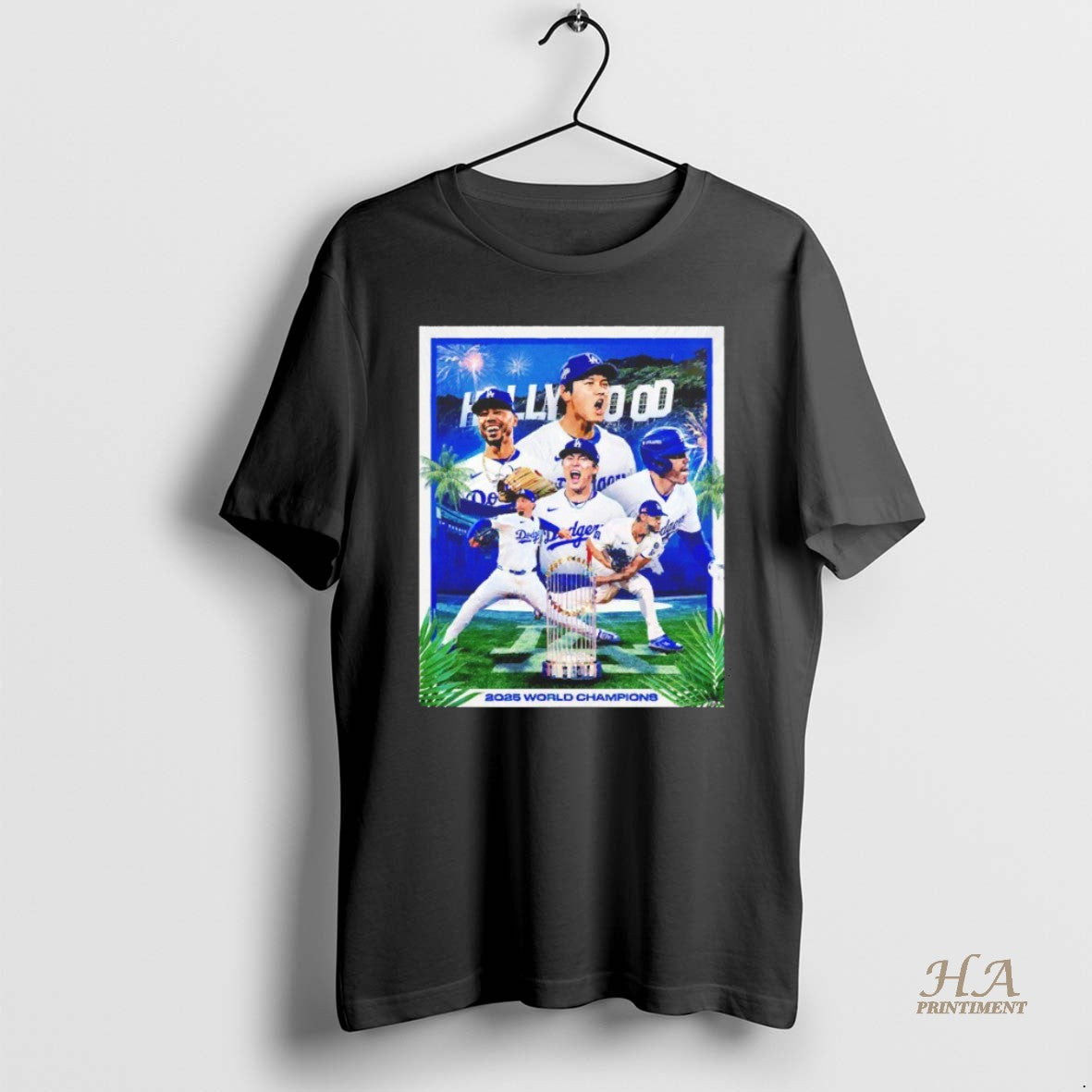 Official Hollywood Los Angeles Dodgers 2025 World Champions Blackshirt Shirt Hoodie Sweatshirt | PurePodTees.com