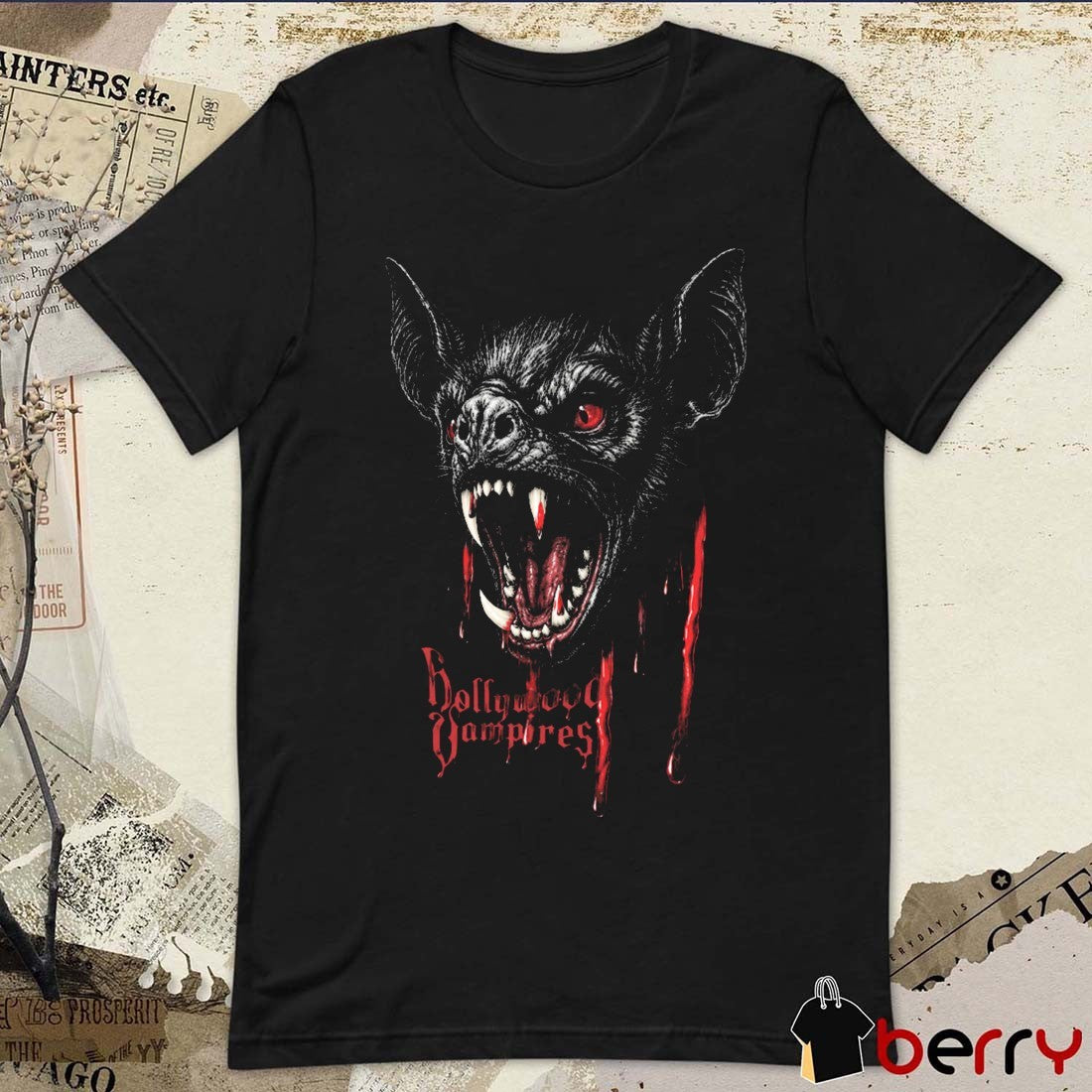 Hollywood Vampires Europe And UK 2026 Tour The Bat Spiral Direct t-shirt