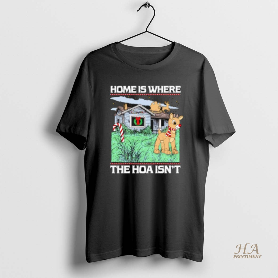 Official Home Is Where The Hoa Isnt Christmas Shirt Hoodie Sweatshirt | PurePodTees.com
