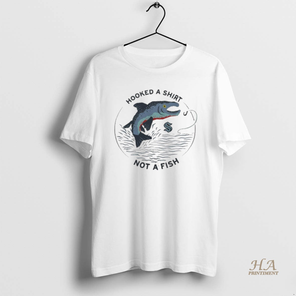 Official Hooked A Not A Fish Seattle Kraken Hockey Shirt Hoodie Sweatshirt | PurePodTees.com