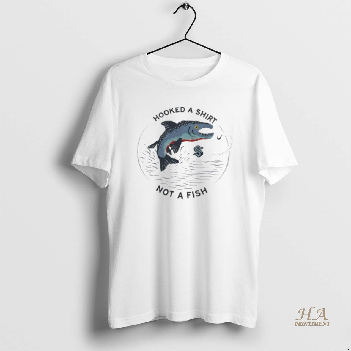 Official Hooked A Not A Fish Graphic Fishing Shirt Hoodie Sweatshirt | PurePodTees.com