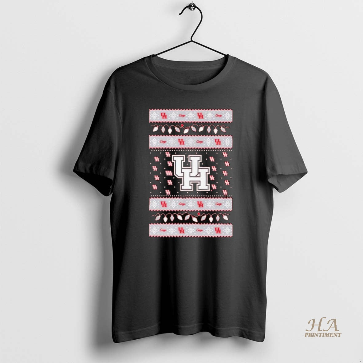 Official Houston Cougars Ugly Christmas Light Shirt Hoodie Sweatshirt | PurePodTees.com