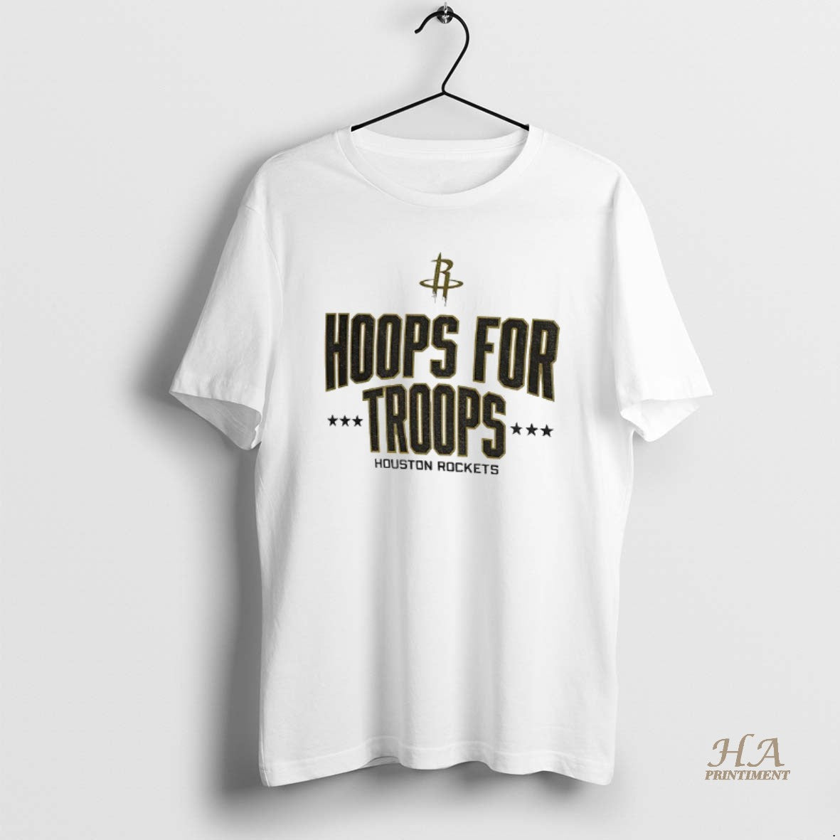 Official Houston Rockets Basketball Nba Hoops For Troops Logo Shirt Hoodie Sweatshirt | PurePodTees.com