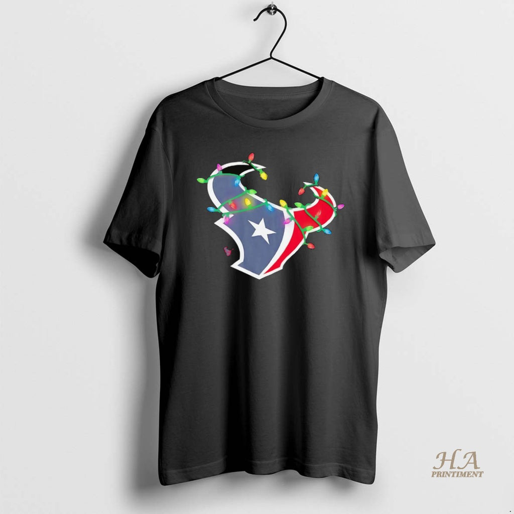 Official Houston Texans Logo Christmas Light Shirt Hoodie Sweatshirt | PurePodTees.com