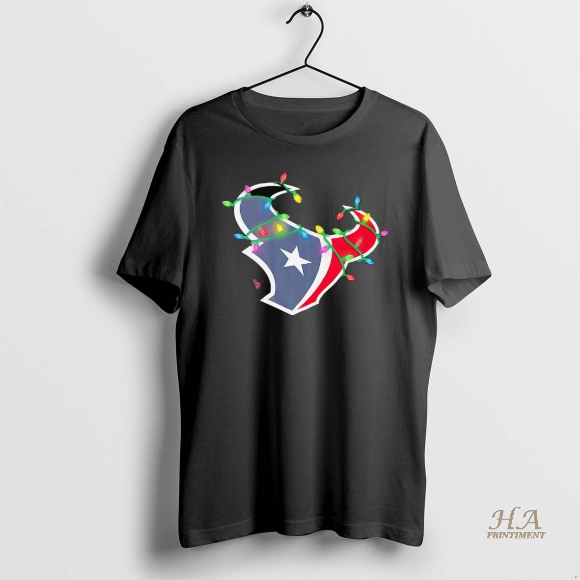 Official Houston Texans Logo Christmas Light Shirt Hoodie Sweatshirt | PurePodTees.com