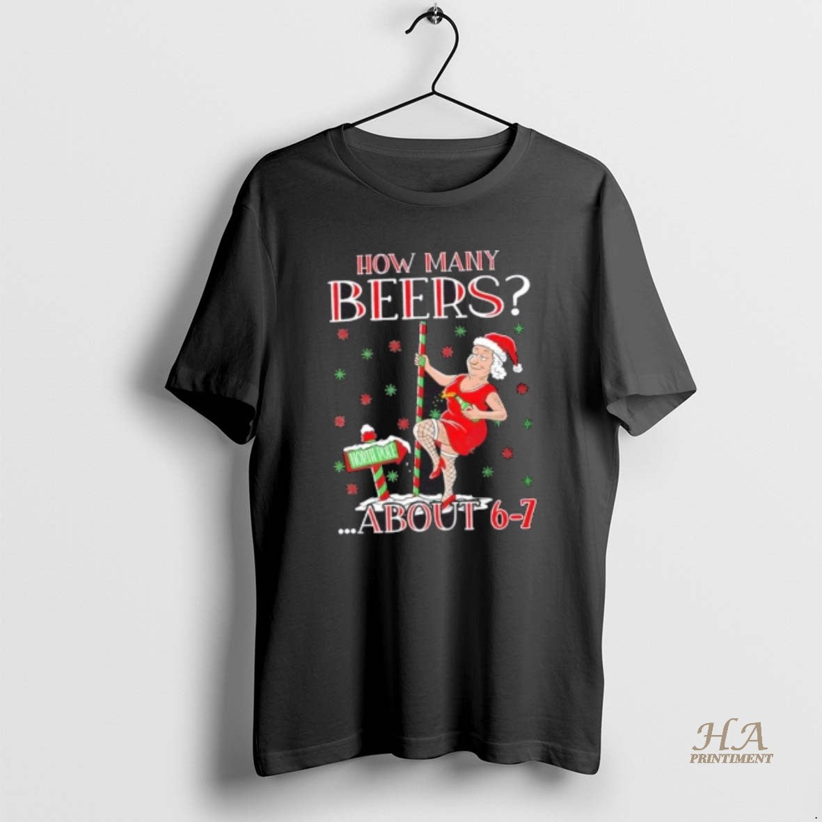 Official How Many Beers 6 7 Mrs Clause Ugly Shirt Hoodie Sweatshirt | PurePodTees.com