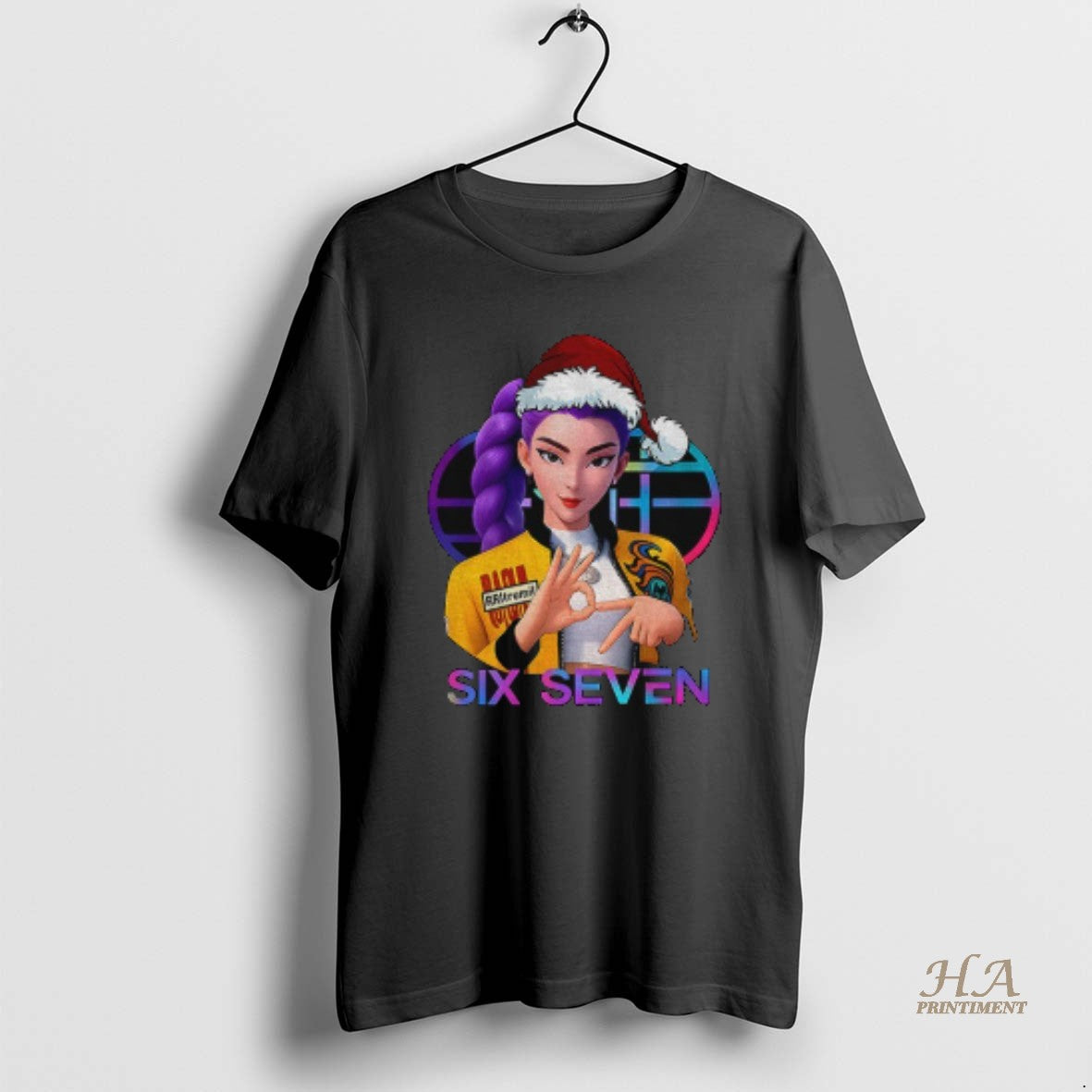 Official Huntrix K Pop Demon Hunters 6 7 Meme Funny Christmas Shirt Hoodie Sweatshirt | PurePodTees.com