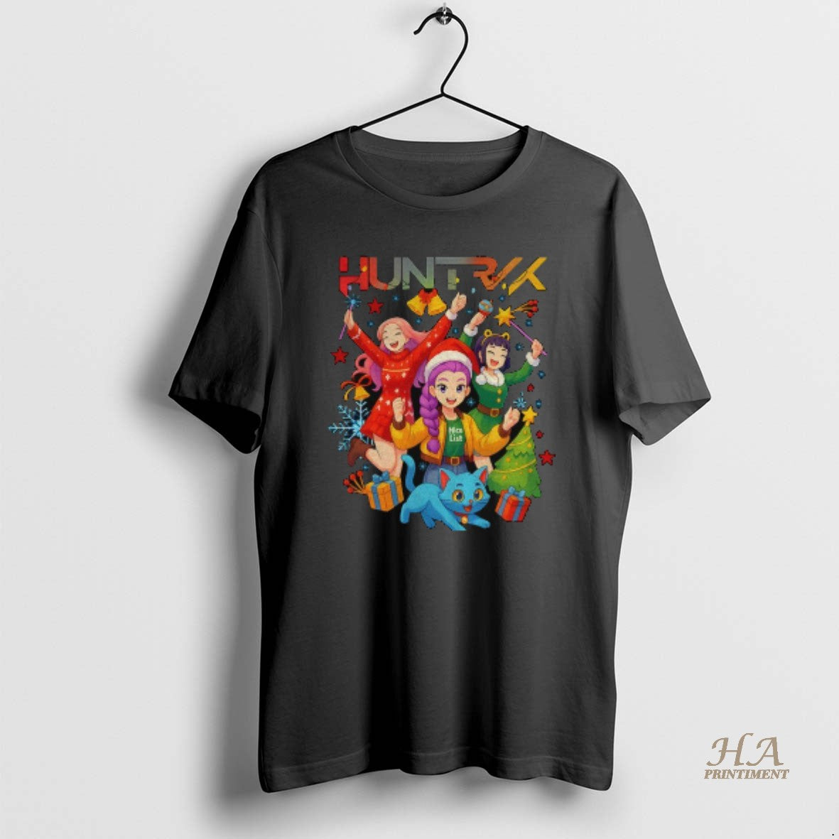 Official Huntrix K Pop Demon Hunters Christmas Cute Kawaii Holiday Shirt Hoodie Sweatshirt | PurePodTees.com