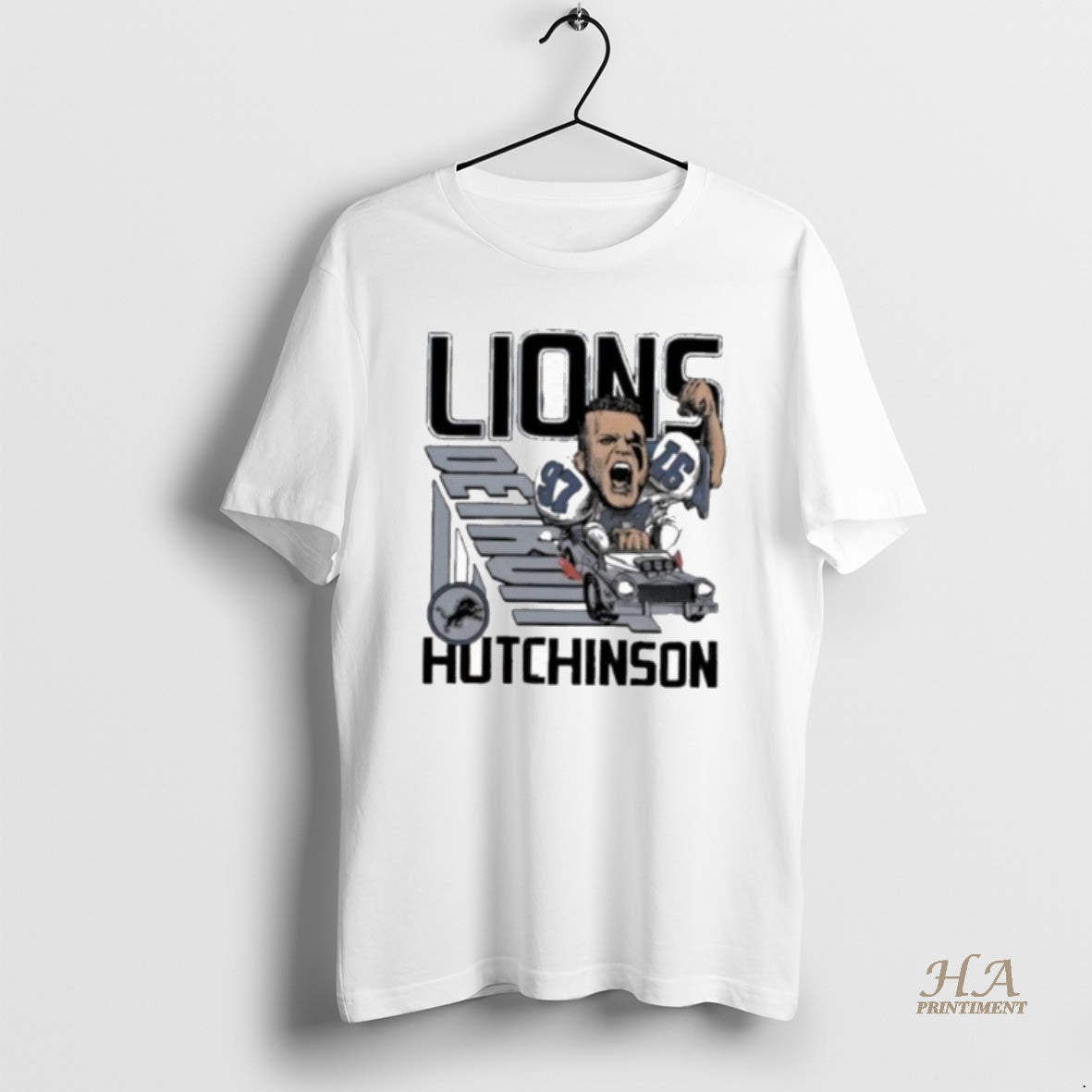 Official Hutchinson Detroit Lions Signature Player Logo Shirt Hoodie Sweatshirt | PurePodTees.com