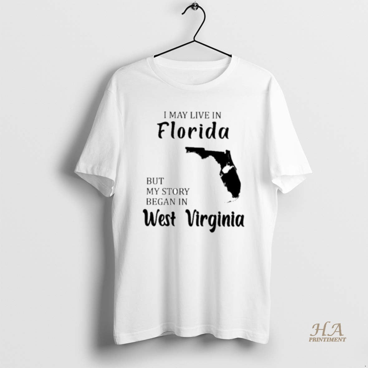 Official I May Live In Florida But My Story Began In West Virginia Shirt Hoodie Sweatshirt | PurePodTees.com