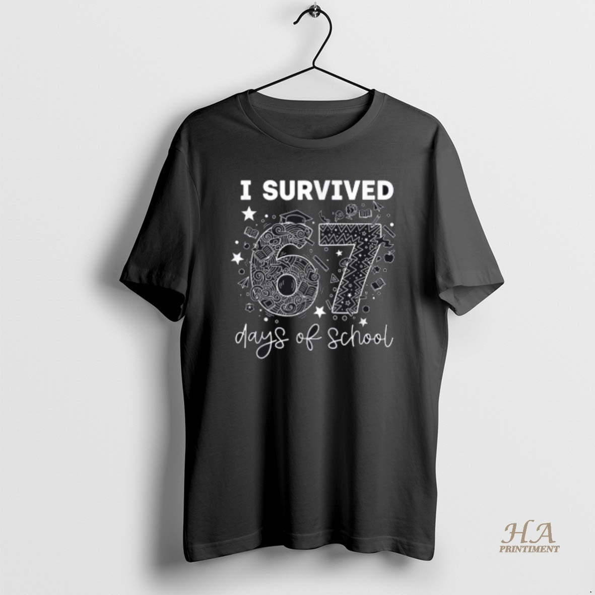 Official I Survived 67 Days Of School Funny Six Seven 6 7 Meme Shirt Hoodie Sweatshirt | PurePodTees.com