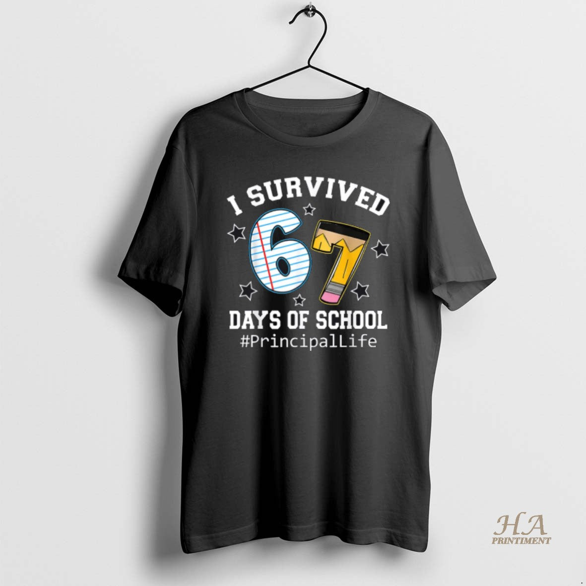 Official I Survived 67 Days Of School Funny Six Seven Principal Life Shirt Hoodie Sweatshirt | PurePodTees.com