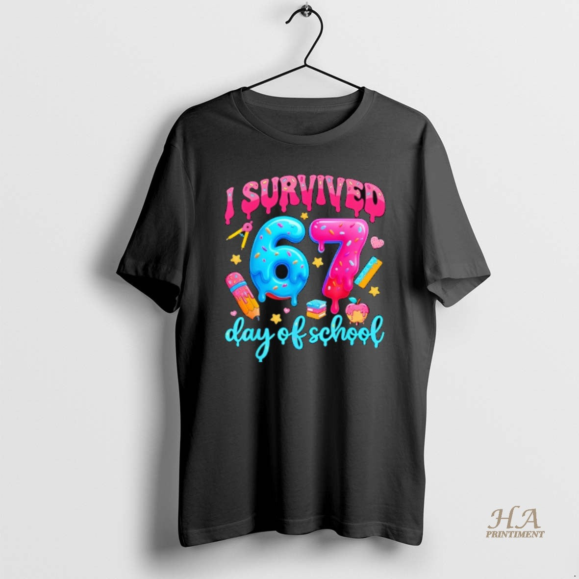 Official I Survived 67 Days Of School Six Seven Meme Teacher Student Shirt Hoodie Sweatshirt | PurePodTees.com