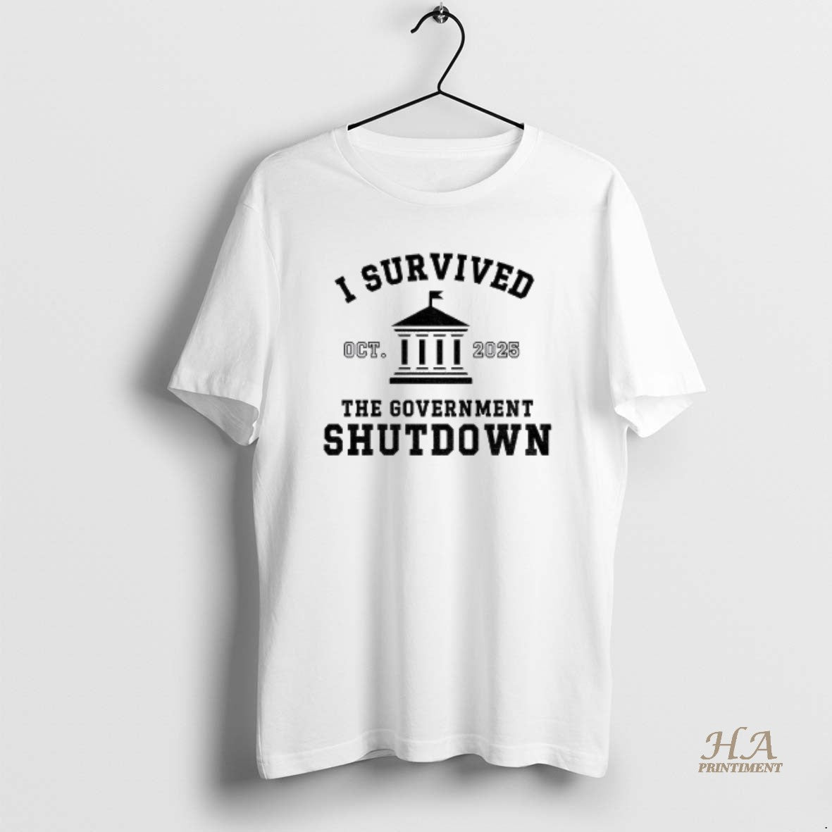Official I Survived Government Shutdown 2025 October 2025 Shirt Hoodie Sweatshirt | PurePodTees.com