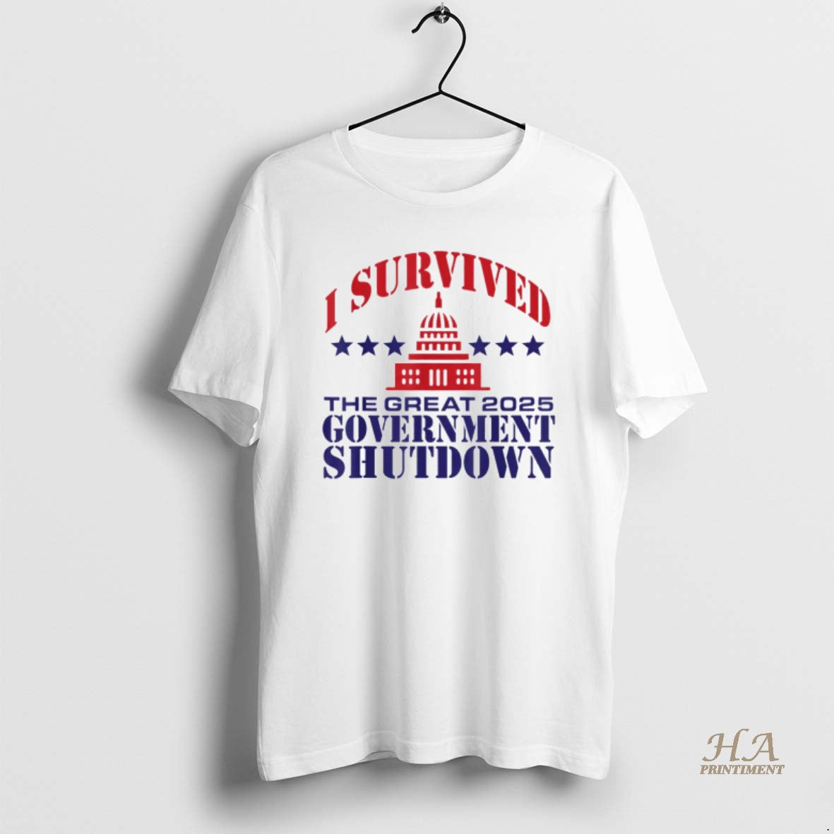 Official I Survived The Great 2025 Government Shutdown Shirt Hoodie Sweatshirt | PurePodTees.com