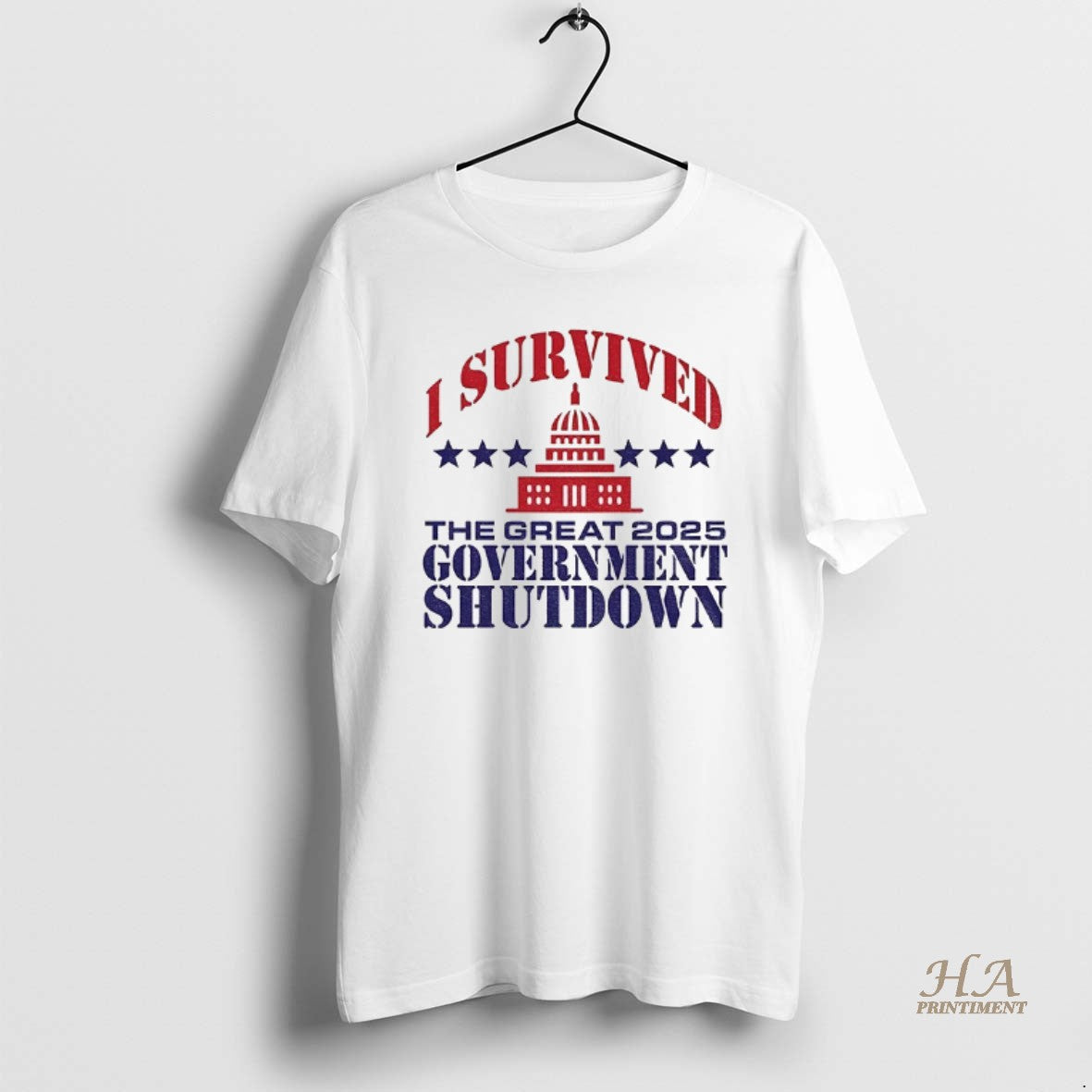 Official I Survived The Great 2025 Government Shutdown Washington Politics Shirt Hoodie Sweatshirt | PurePodTees.com