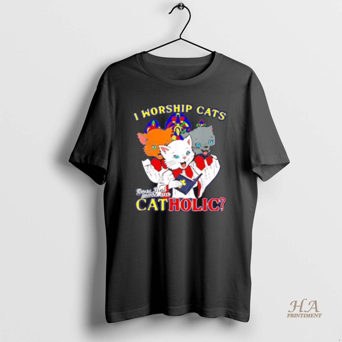 Official I Worship Cats Cat Holic Shirt Hoodie Sweatshirt | PurePodTees.com