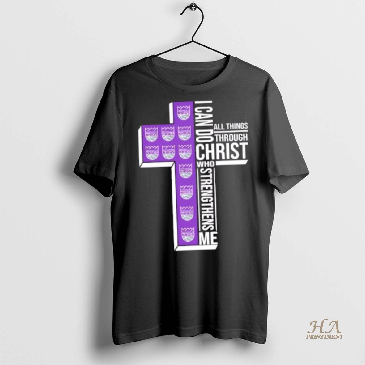 Official I Can Do All Things Through Christ Who Strengthens Me Sacramento Kings Basketball Cross Shirt Hoodie Sweatshirt