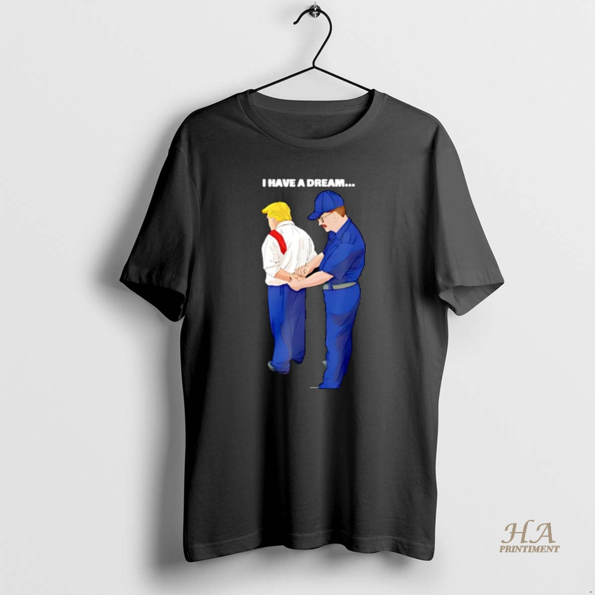 Official I Have A Dream Trump Is Arrested Cartoon Christmas Shirt Hoodie Sweatshirt | PurePodTees.com