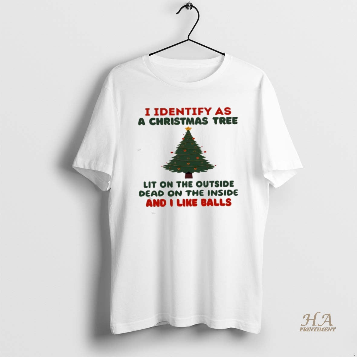 Official I Identify As A Christmas Tree Lit On The Outside Dead On The Inside Shirt Hoodie Sweatshirt | PurePodTees.com
