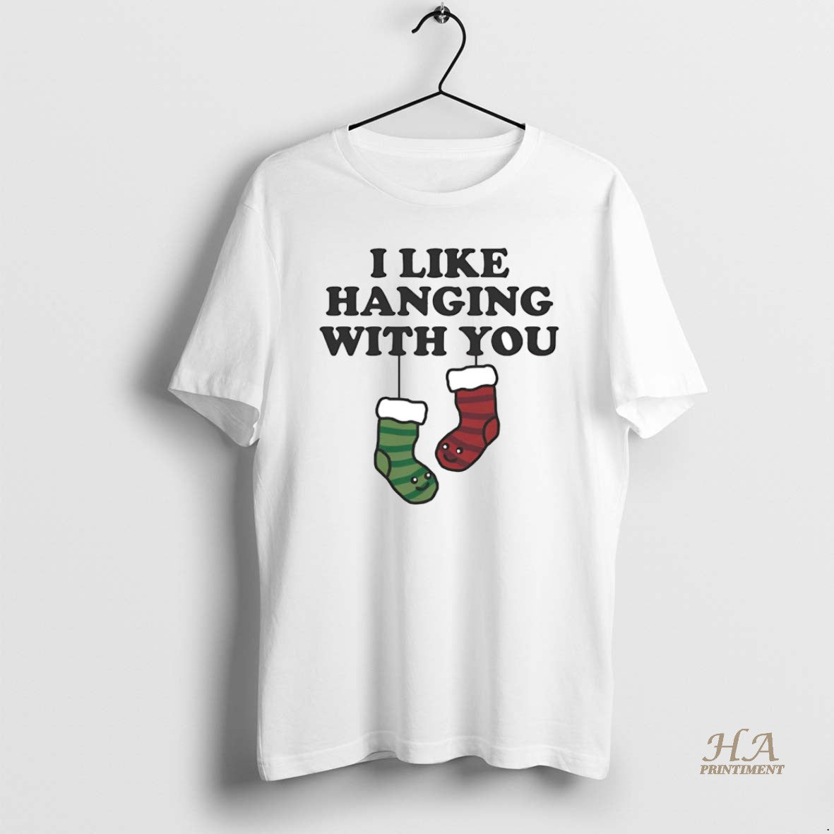 Official I Like Hanging With You Stockings Christmas Shirt Hoodie Sweatshirt | PurePodTees.com
