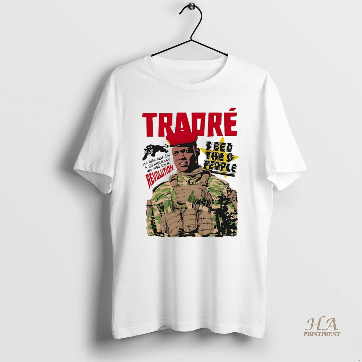 Official Ibrahim Traore Feed The People Revolution Shirt Hoodie Sweatshirt | PurePodTees.com