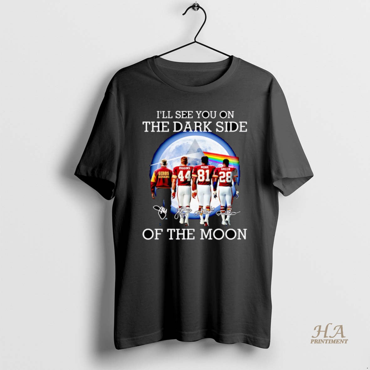 Official Ill See You On The Dark Side Of The Moon Washington Redskins Shirt Hoodie Sweatshirt | PurePodTees.com
