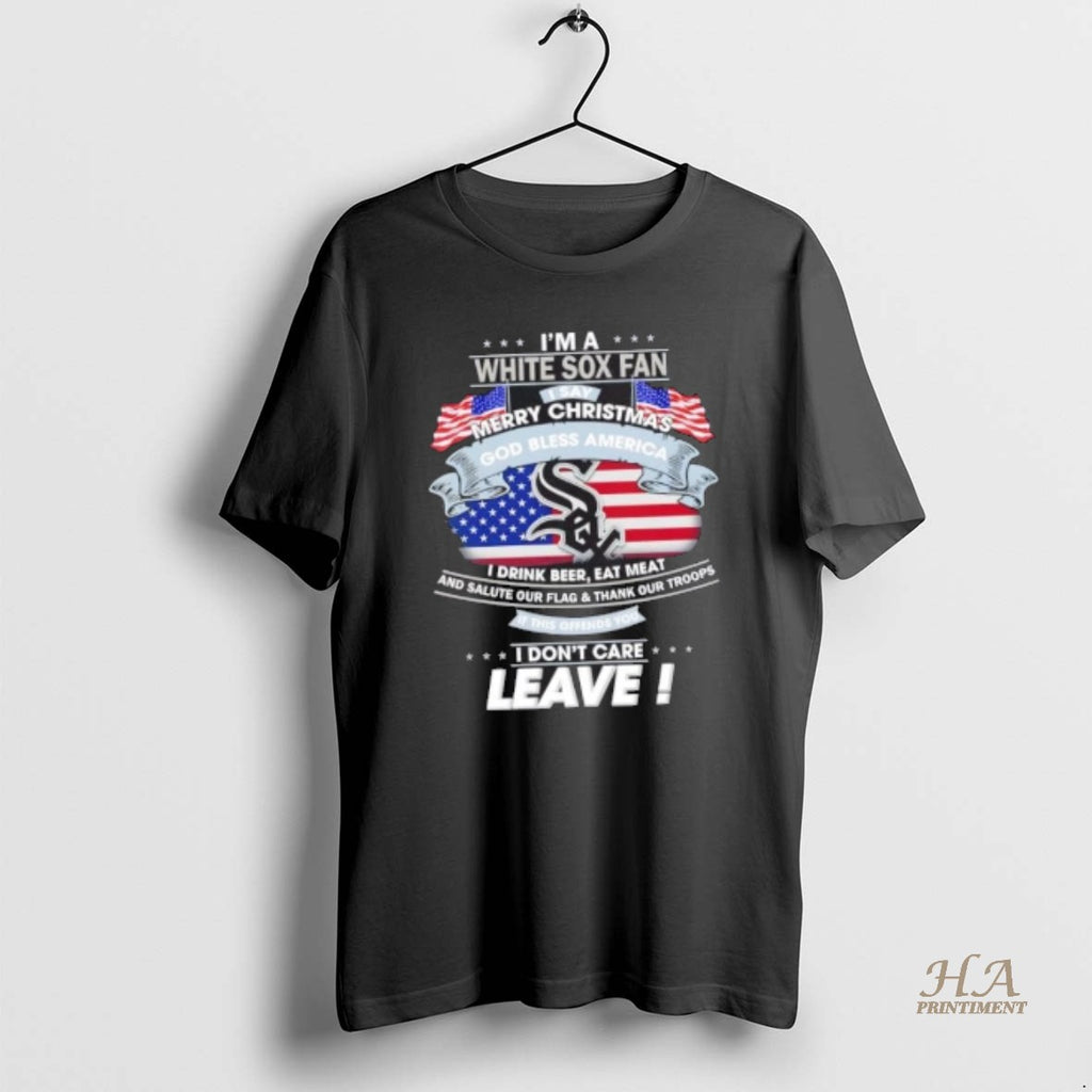 Official Im A Chicago White Sox Fan I Say Merry Christmas God Bless America Shirt Hoodie Sweatshirt | PurePodTees.com