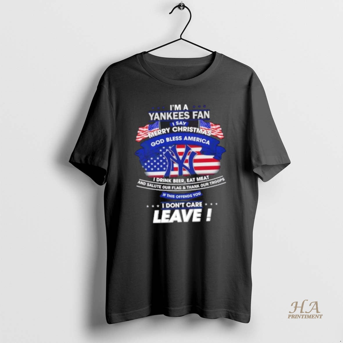 Official Im A New York Yankees Fan I Say Merry Christmas God Bless America Shirt Hoodie Sweatshirt | PurePodTees.com