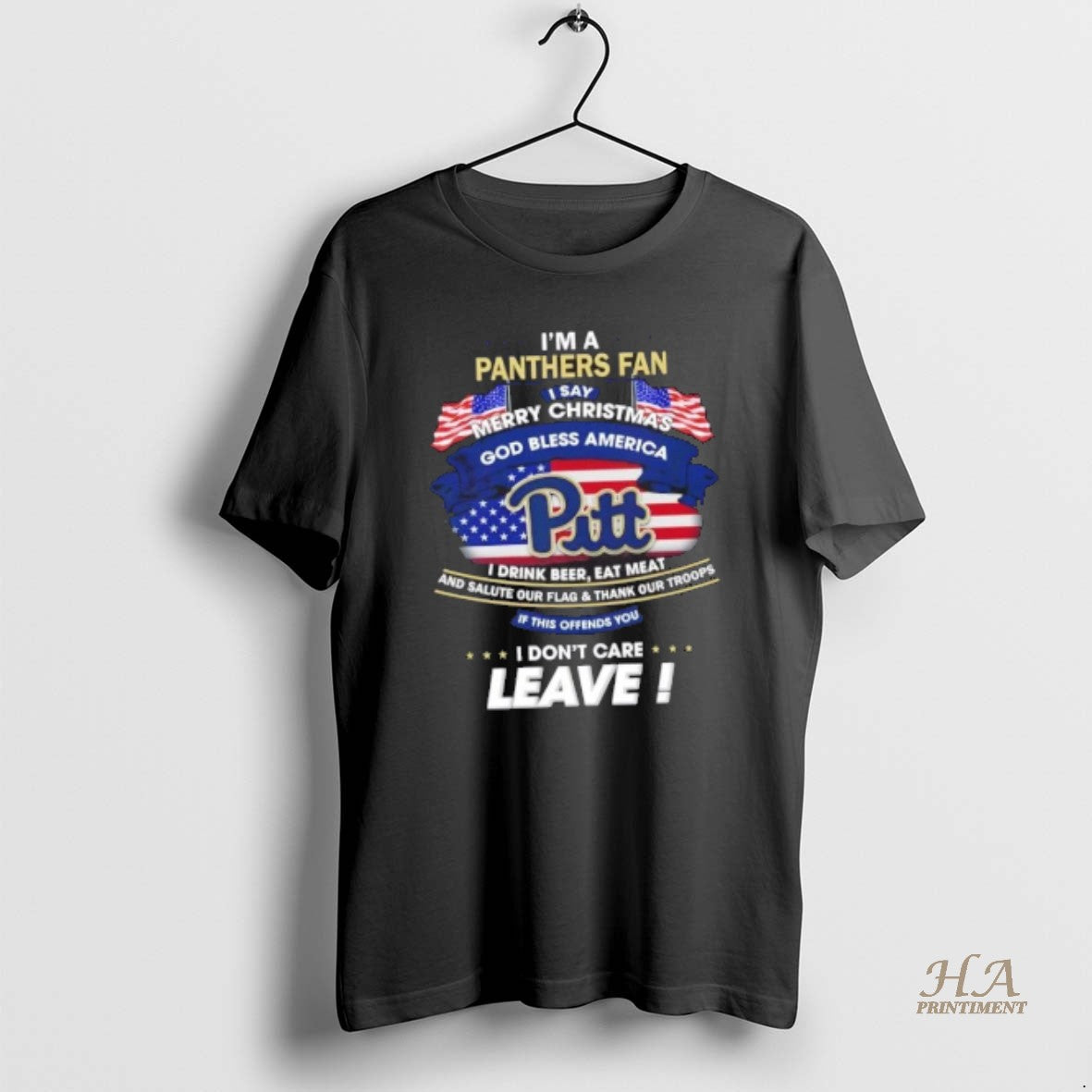 Official Im A Pittsburgh Panthers Fan I Say Merry Christmas God Bless America I Dont Shirt Hoodie Sweatshirt