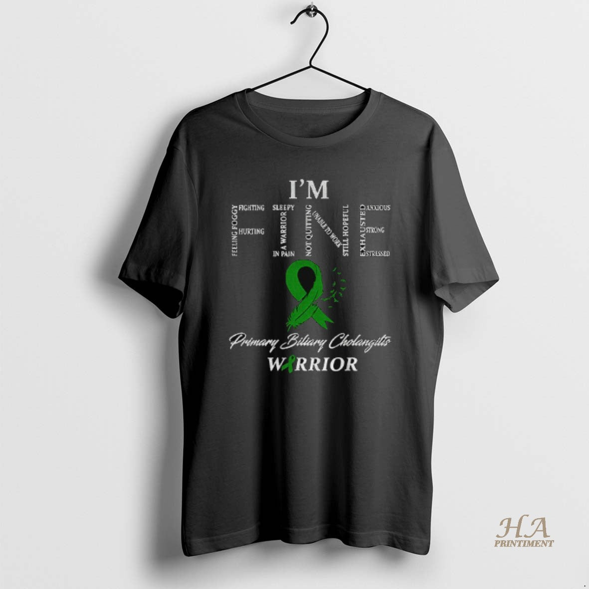 Official Im Fine Primary Biliary Cholangitis Warrior Shirt Hoodie Sweatshirt | PurePodTees.com