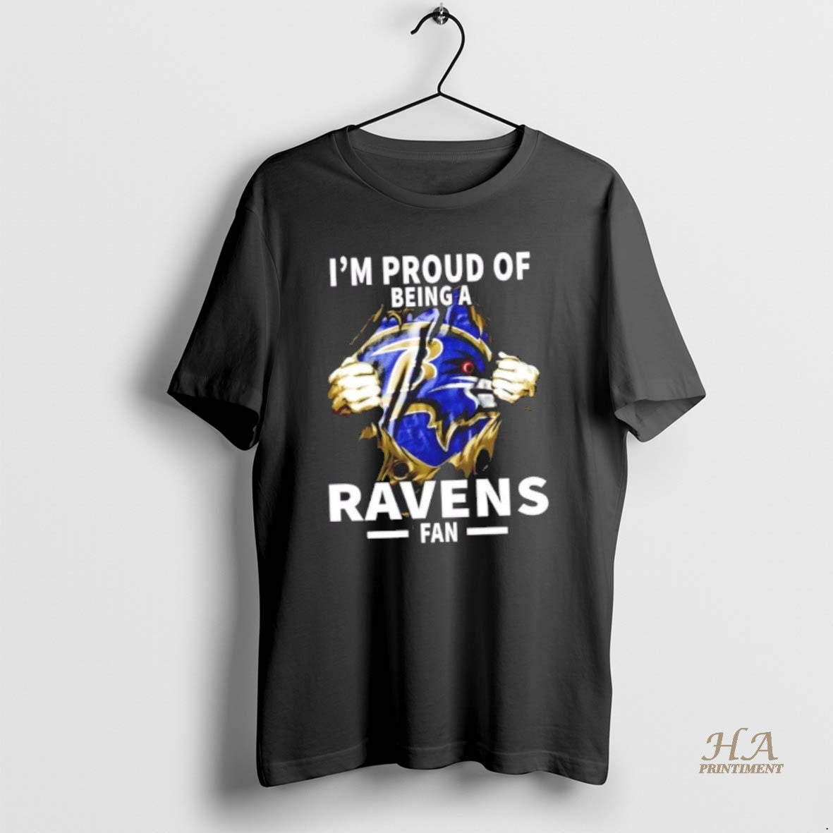 Official Im Proud Of Being A Baltimore Ravens Fan Shirt Hoodie Sweatshirt | PurePodTees.com