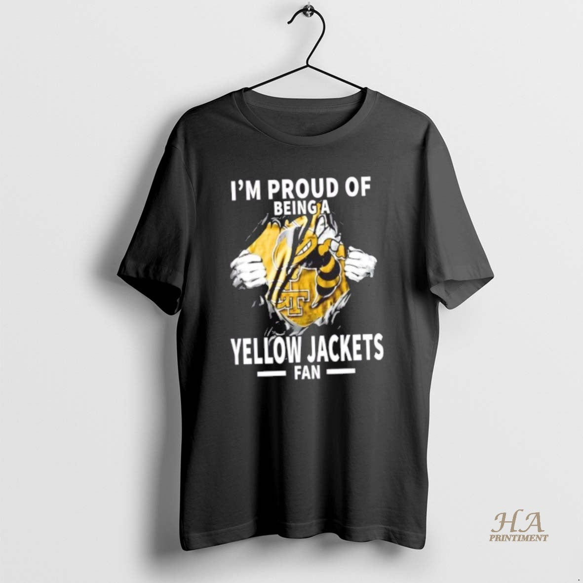 Official Im Proud Of Being A Georgia Tech Yellow Jackets Fan Shirt Hoodie Sweatshirt | PurePodTees.com