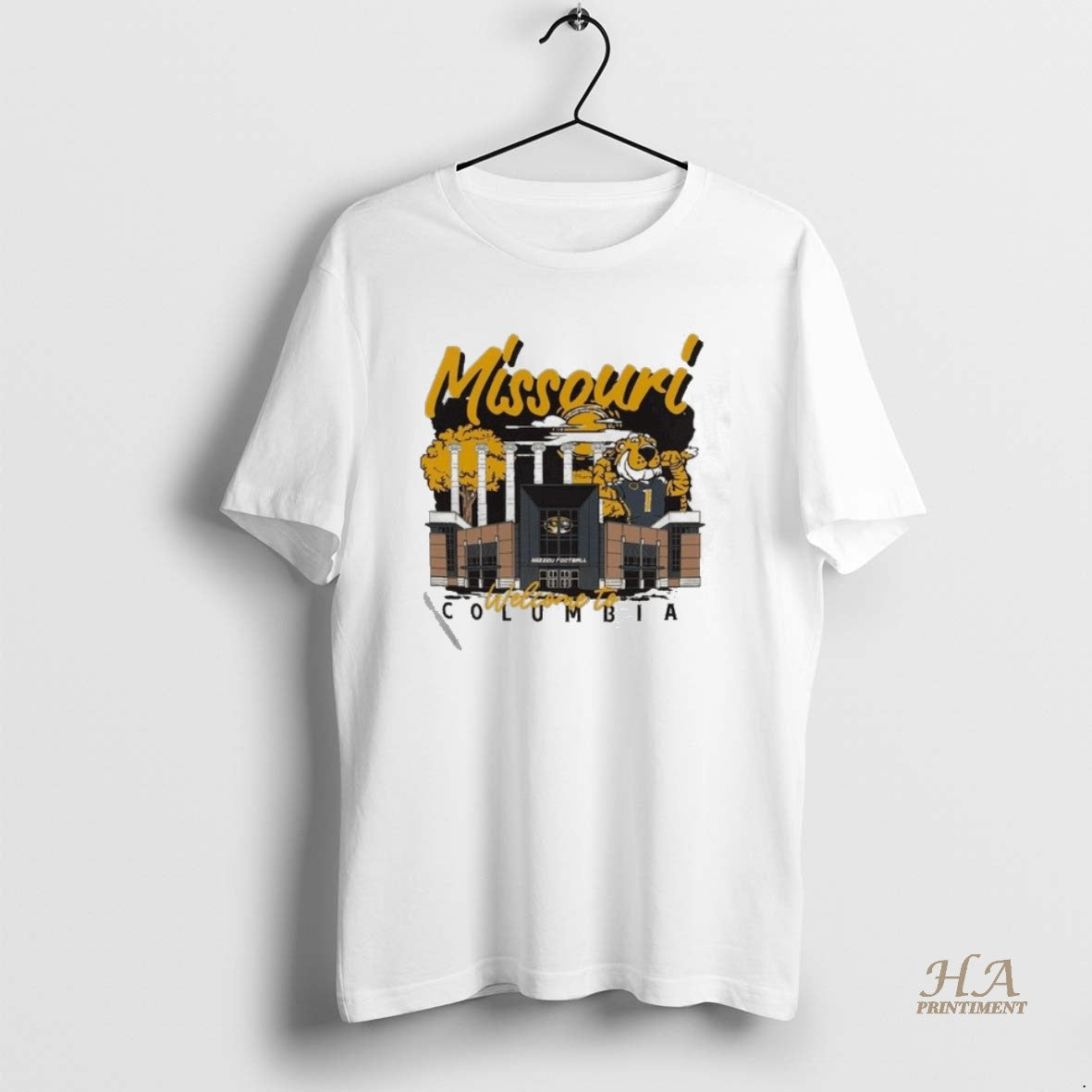 Official Image One Natural Missouri Tigers Comfort Colors Hand Drawn Campus Stack Shirt Hoodie Sweatshirt | PurePodTees.com