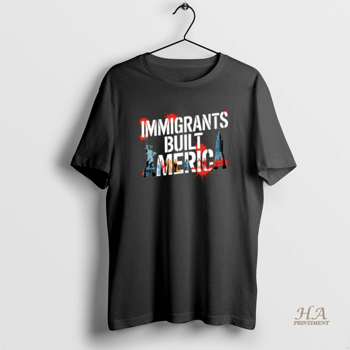 Official Immigrants Built America Black Men Teemoonley Men Shirt Hoodie Sweatshirt | PurePodTees.com