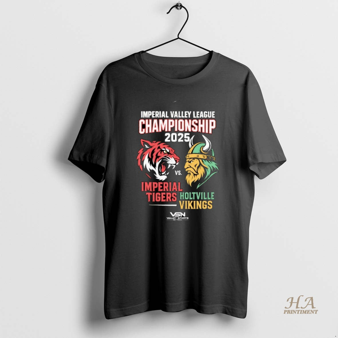 Official Imperial Valley League Championship 2025 Imperial Tigers Vs Holtville Vikings Christmas Ornaments Shirt Hoodie...