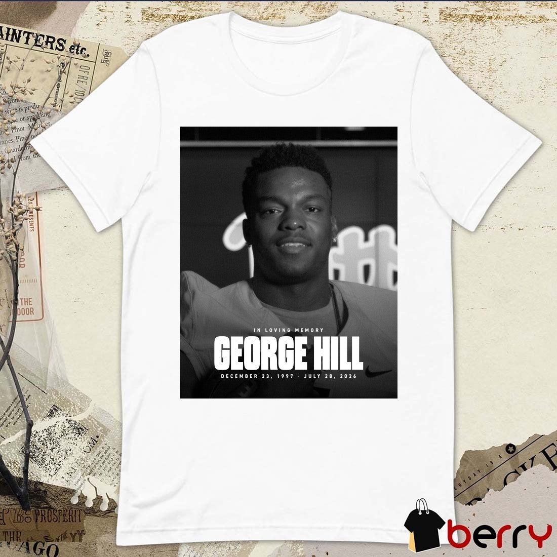 In Loving Memory George Hill December 23 1997 – July 28 2026 Pat Narduzzi Poster t-shirt