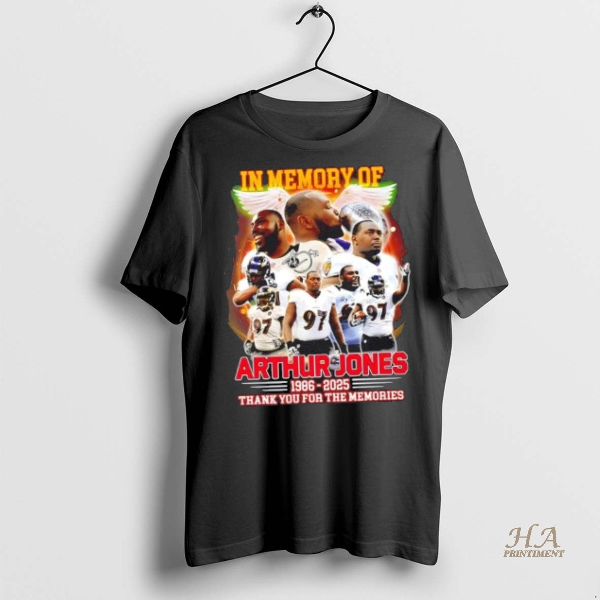 Official In Memory Of Arthur Jones Baltimore Ravens 1986 2025 Thank You For The Memories Shirt Hoodie Sweatshirt