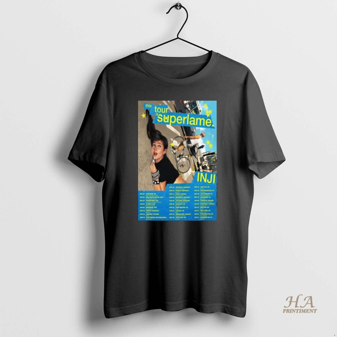 Official Inji This Tour Is Superlame 2026 Long Sleve Shirt Hoodie Sweatshirt | PurePodTees.com