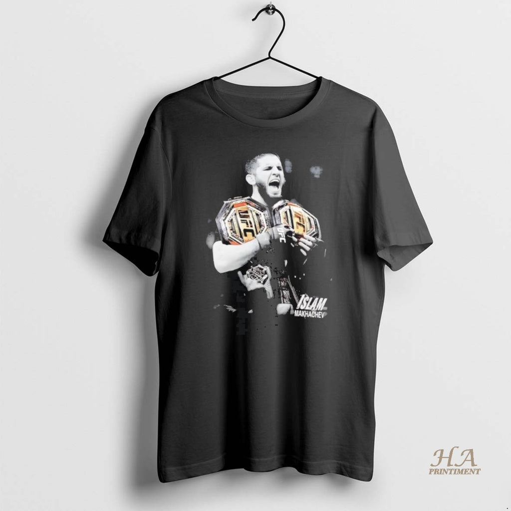 Official Islam Makhachev Champions Belts 2025 Shirt Hoodie Sweatshirt | PurePodTees.com