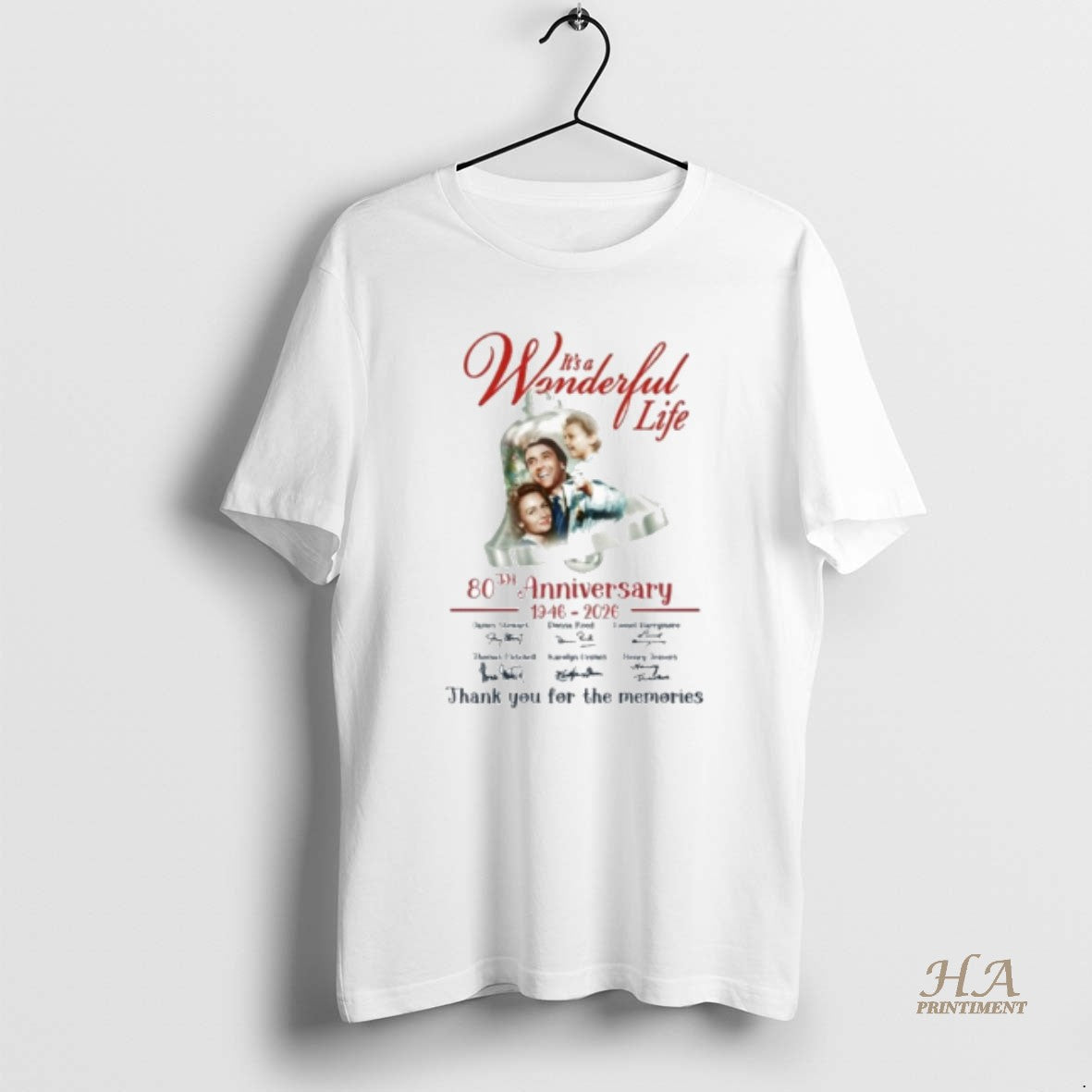 Official Its A Wonderful Life 80th Anniversary1946 2026 Signature Thank You For The Memories Shirt Hoodie Sweatshirt