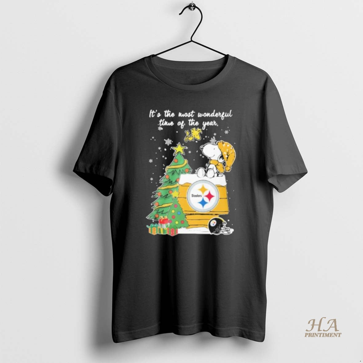 Official Its The Most Wonderful Time Of The Year The Peanuts Christmas Steelers Shirt Hoodie Sweatshirt | PurePodTees.com