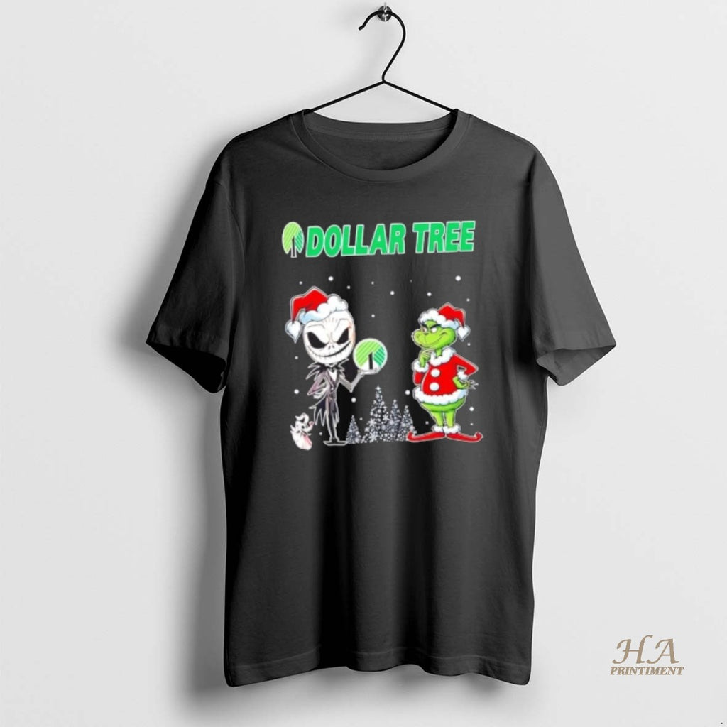 Official Jack Skellington And Grinch X Dollar Tree Is This Jolly Enough Christmas Shirt Hoodie Sweatshirt | PurePodTees.com