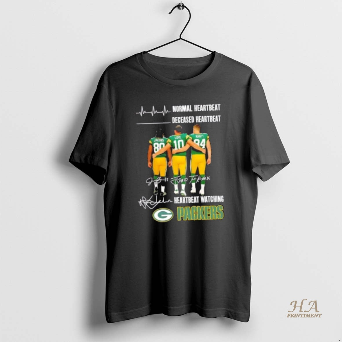 Official Jacobs Love And Kraft Normal Heartbeat Deceased Heartbeat Heartbeat Watching Green Bay Packers Shirt Hoodie...