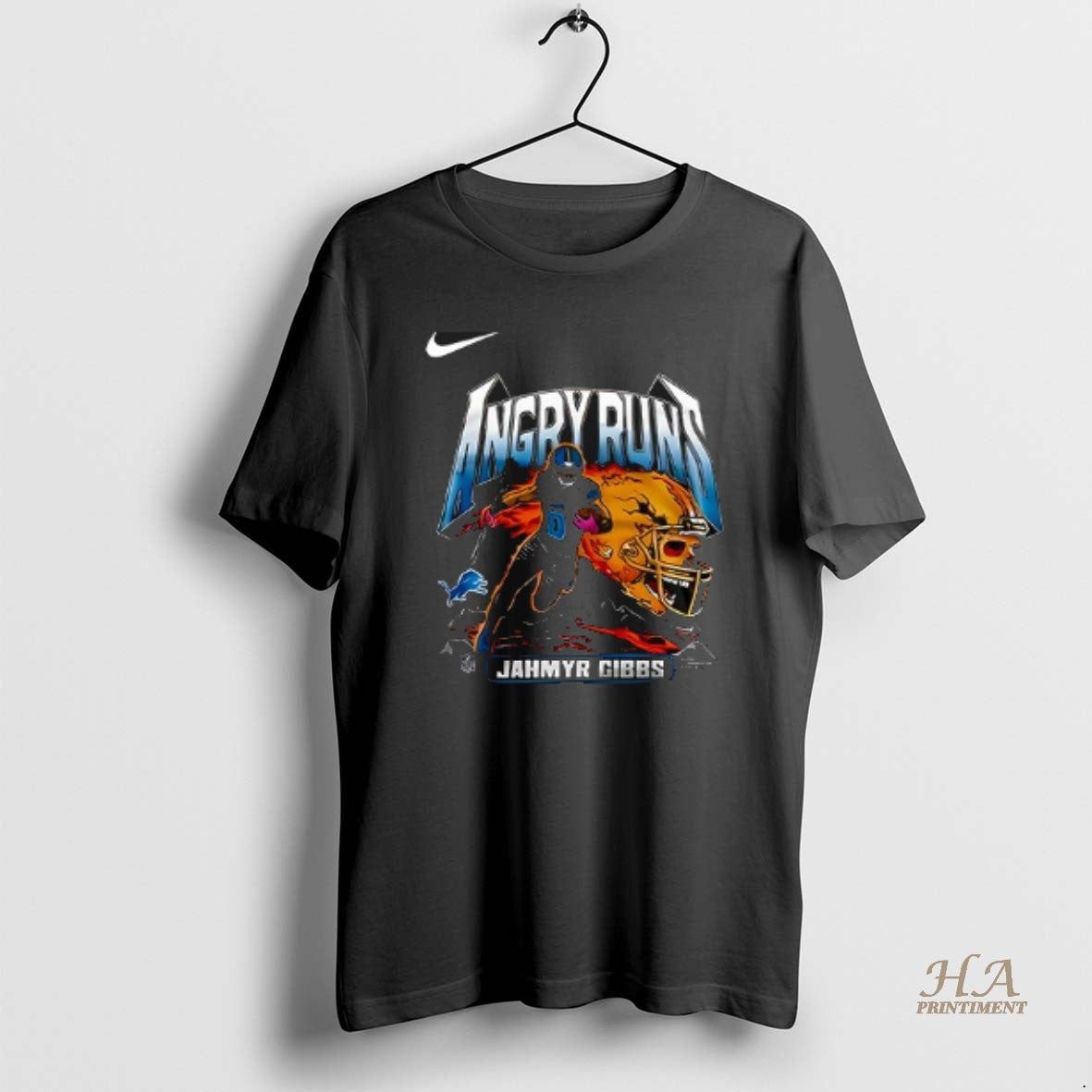 Official Jahmyr Gibbs Detroit Lions Angry Runs Shirt Hoodie Sweatshirt | PurePodTees.com