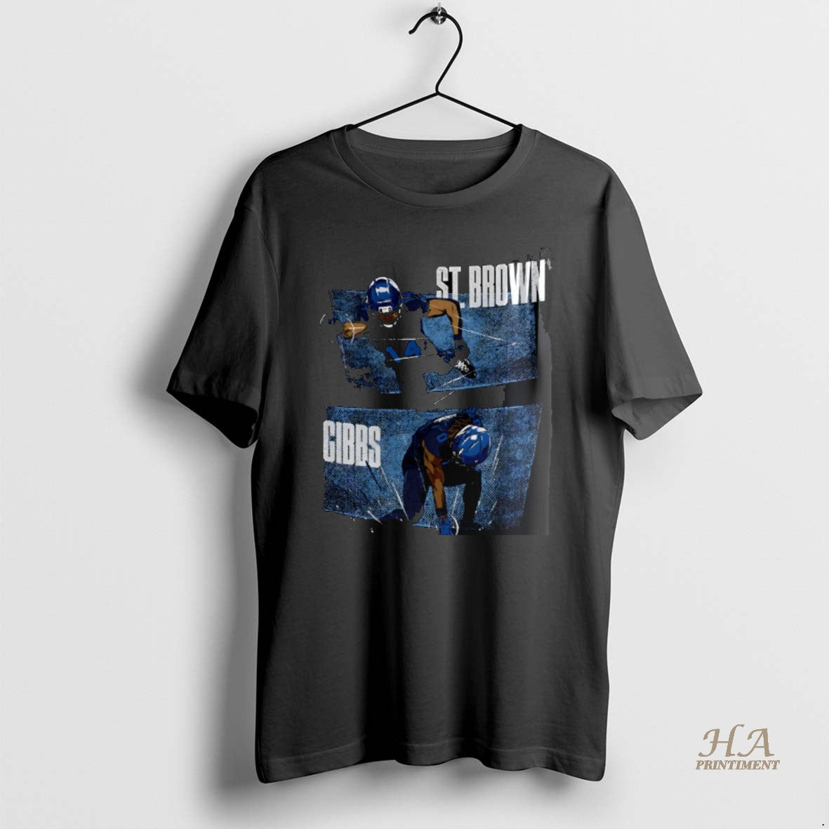 Official Jahmyr Gibbs And Amon Ra St Brown Detroit Lions Football Dynamic Duo Shirt Hoodie Sweatshirt | PurePodTees.com